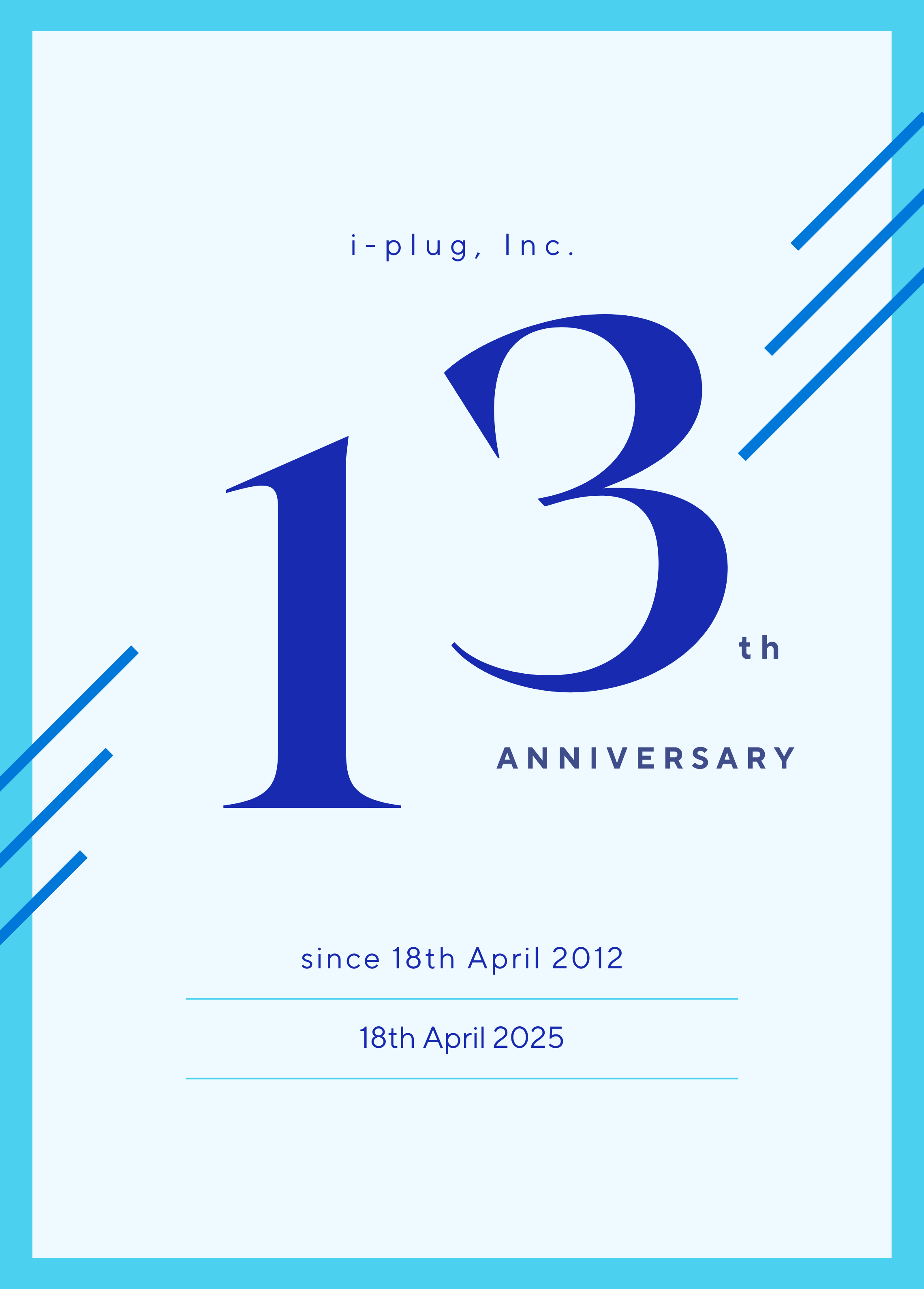 2025年4月18日、i-plug設立13周年を迎えました